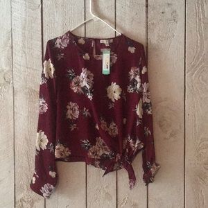 Burgundy blouse
